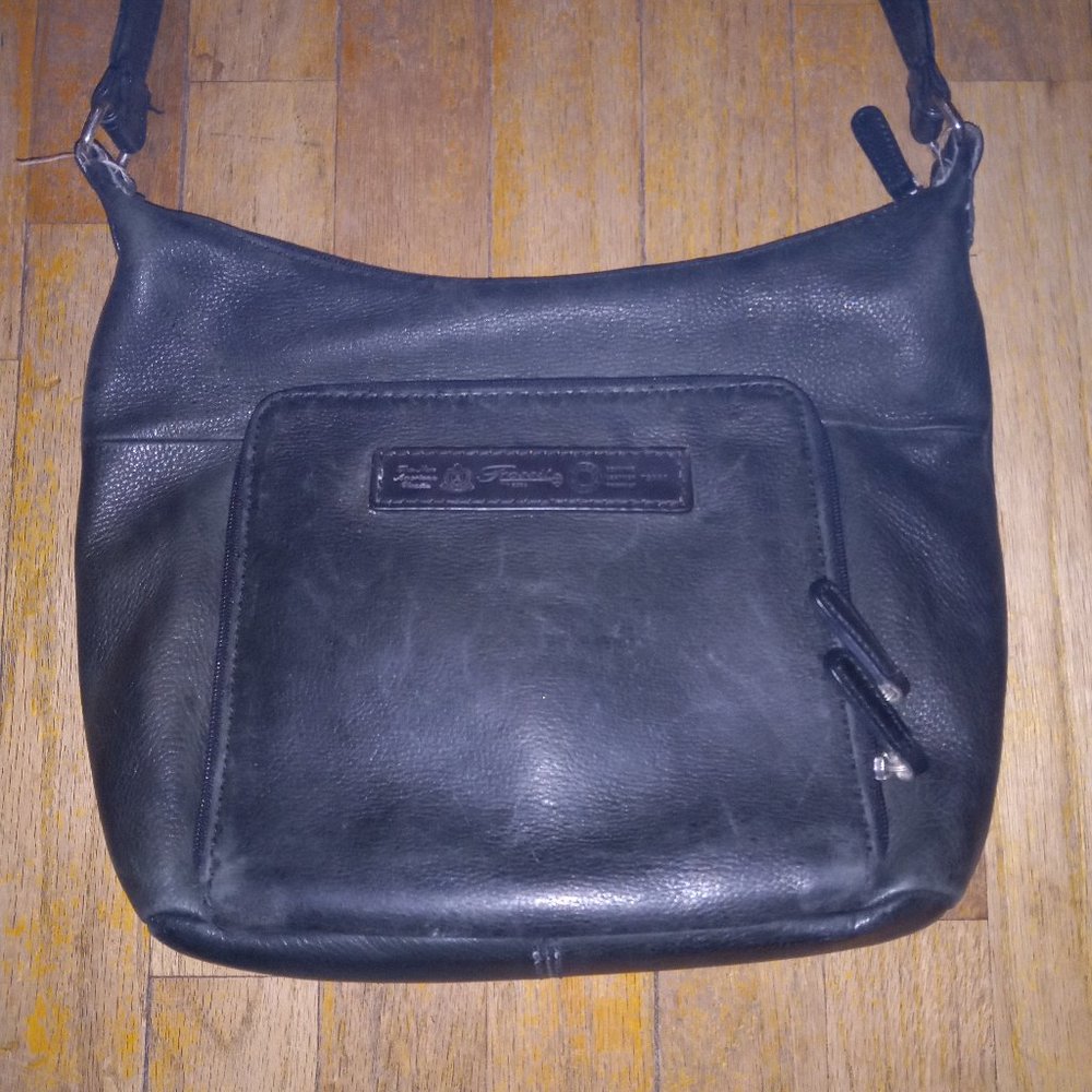 Vintage Black Leather Fossil Bag